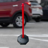 Maxbell 33inch Traffic Post Cone Parking Post with Fillable Base for Traffic Caution Red