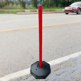 Maxbell 33inch Traffic Post Cone Parking Post with Fillable Base for Traffic Caution Red