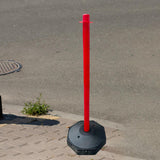 Maxbell 33inch Traffic Post Cone Parking Post with Fillable Base for Traffic Caution Red