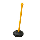 Maxbell 33inch Traffic Post Cone Parking Post with Fillable Base for Traffic Caution Yellow
