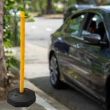 Maxbell 33inch Traffic Post Cone Parking Post with Fillable Base for Traffic Caution Yellow