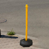 Maxbell 33inch Traffic Post Cone Parking Post with Fillable Base for Traffic Caution Yellow