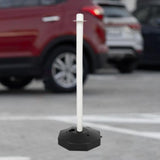 Maxbell 33inch Traffic Post Cone Parking Post with Fillable Base for Traffic Caution White