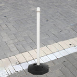 Maxbell 33inch Traffic Post Cone Parking Post with Fillable Base for Traffic Caution White