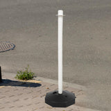 Maxbell 33inch Traffic Post Cone Parking Post with Fillable Base for Traffic Caution White