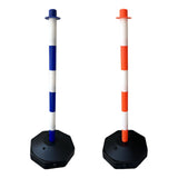 Maxbell Traffic Delineator Post Cone Parking Post Water Fillable Garage Caution Sign Blue White