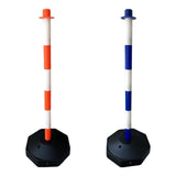 Maxbell Traffic Delineator Post Cone Parking Post Water Fillable Garage Caution Sign Blue White
