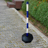 Maxbell Traffic Delineator Post Cone Parking Post Water Fillable Garage Caution Sign Blue White