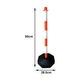 Maxbell Traffic Delineator Post Cone Parking Post Water Fillable Garage Caution Sign Orange White