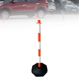 Maxbell Traffic Delineator Post Cone Parking Post Water Fillable Garage Caution Sign Orange White