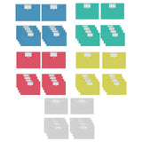 Maxbell 10 Pieces File Folder with Label Pocket for Bill Receipt Cards Business Trip white