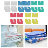 Maxbell 10 Pieces File Folder with Label Pocket for Bill Receipt Cards Business Trip white