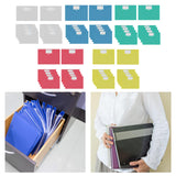 Maxbell 10 Pieces File Folder with Label Pocket for Bill Receipt Cards Business Trip white