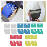 Maxbell 10 Pieces File Folder with Label Pocket for Bill Receipt Cards Business Trip white