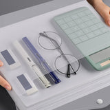 Maxbell 10 Pieces File Folder with Label Pocket for Bill Receipt Cards Business Trip white