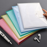 Maxbell 10 Pieces File Folder with Label Pocket for Bill Receipt Cards Business Trip white