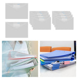Maxbell 10 Pieces File Folder with Label Pocket for Bill Receipt Cards Business Trip white