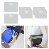 Maxbell 10 Pieces File Folder with Label Pocket for Bill Receipt Cards Business Trip white