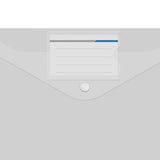 Maxbell 10 Pieces File Folder with Label Pocket for Bill Receipt Cards Business Trip white