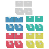 Maxbell 10 Pieces File Folder with Label Pocket for Bill Receipt Cards Business Trip white