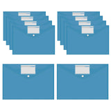 Maxbell 10 Pieces File Folder with Label Pocket for Bill Receipt Cards Business Trip blue
