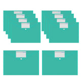 Maxbell 10 Pieces File Folder with Label Pocket for Bill Receipt Cards Business Trip green