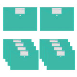 Maxbell 10 Pieces File Folder with Label Pocket for Bill Receipt Cards Business Trip green