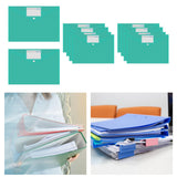 Maxbell 10 Pieces File Folder with Label Pocket for Bill Receipt Cards Business Trip green