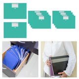 Maxbell 10 Pieces File Folder with Label Pocket for Bill Receipt Cards Business Trip green