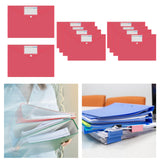 Maxbell 10 Pieces File Folder with Label Pocket for Bill Receipt Cards Business Trip red