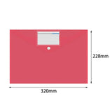 Maxbell 10 Pieces File Folder with Label Pocket for Bill Receipt Cards Business Trip red