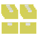 Maxbell 10 Pieces File Folder with Label Pocket for Bill Receipt Cards Business Trip yellow