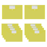 Maxbell 10 Pieces File Folder with Label Pocket for Bill Receipt Cards Business Trip yellow