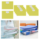 Maxbell 10 Pieces File Folder with Label Pocket for Bill Receipt Cards Business Trip yellow