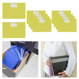 Maxbell 10 Pieces File Folder with Label Pocket for Bill Receipt Cards Business Trip yellow