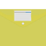 Maxbell 10 Pieces File Folder with Label Pocket for Bill Receipt Cards Business Trip yellow