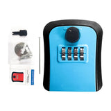 Maxbell Keys Lock Box Security Lock Box for Homestay House Keys Room Cards Apartment Blue