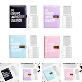 Maxbell Envelope Challenge Binder Budget Book for Budgeting Challenging Saving Money Black