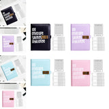 Maxbell Envelope Challenge Binder Budget Book for Budgeting Challenging Saving Money Black