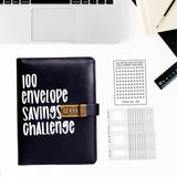Maxbell Envelope Challenge Binder Budget Book for Budgeting Challenging Saving Money Black