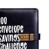 Maxbell Envelope Challenge Binder Budget Book for Budgeting Challenging Saving Money Black