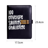 Maxbell Envelope Challenge Binder Budget Book for Budgeting Challenging Saving Money Black