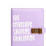 Maxbell Envelope Challenge Binder Budget Book for Budgeting Challenging Saving Money Purple