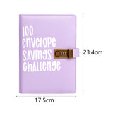Maxbell Envelope Challenge Binder Budget Book for Budgeting Challenging Saving Money Purple