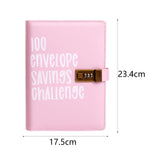 Maxbell Envelope Challenge Binder Budget Book for Budgeting Challenging Saving Money Pink