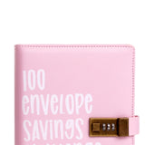 Maxbell Envelope Challenge Binder Budget Book for Budgeting Challenging Saving Money Pink
