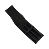 Maxbell Leather Pen Case 3 Slots with Divider Slot Pen Pouch for University Black
