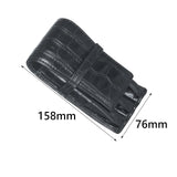 Maxbell Leather Pen Case 3 Slots with Divider Slot Pen Pouch for University Black pattern