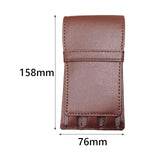 Maxbell Leather Pen Case 3 Slots with Divider Slot Pen Pouch for University Coffee