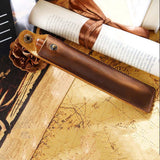 Maxbell Pen Protective Sleeve Easy to Use Pen Storage Organizer Waterproof Pen Pouch Brown